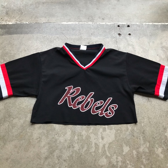 Vintage Baseball Jersey Crop Top - Picture 1 of 11